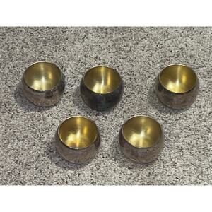 FB Rogers Silverplate Cups Roly Poly Lot of 5